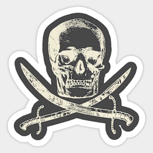 Sword Crossed Skull Sticker